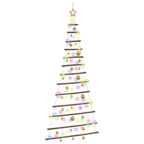 vidaXL Függő karácsonyfa gömbökkel 180 cm 100 LED Többszínű 182541738 