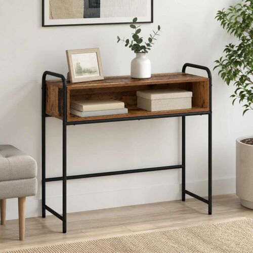 vidaXL Konzolasztal Antik Fa 90 x 33 x 80,5 cm Szerelt Fa