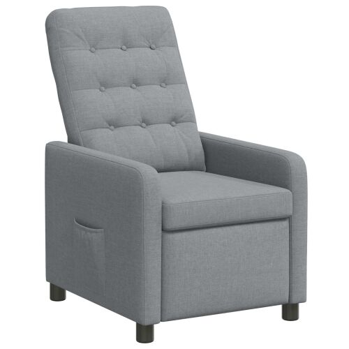 vidaXL Fotel ágy Világosszürke 65 x 93 x 102 cm Szövet 182581242 - Fotel
