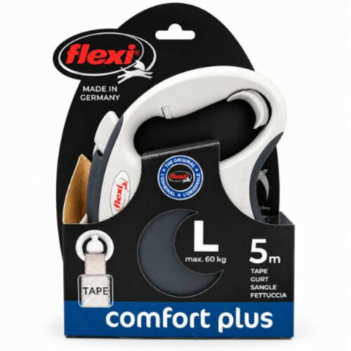 Flexi New Comfort plus "L" (szürke/antracite) - szalagos automata póráz (5m) 182609679 - Póráz