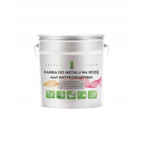 4 az 1-ben fémfesték rozsda ellen, fehér RAL9018, horganyzott és acél felületekre, 2,5L, szatén