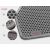 Max-Mat márkájú szürke EVA méhsejt csomagtartó szőnyeg részletes nézetekkel a textúrából, széléből és logójából, Volkswagen Passat B5