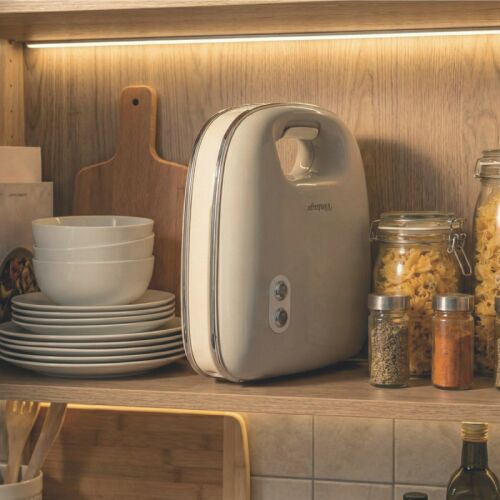 Ariete VINTAGE 1963/03 szendvicssütő, 750W, tapadásmentes bevonat, fényjelzők, függőleges tárolás, bézs 182717936 - Szendvicssütő