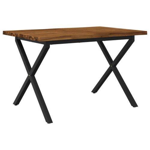 vidaXL Élő élű étkezőasztal 90 x 55 x 75 cm Tömör Akácfa 182842434 - Étkezőasztal