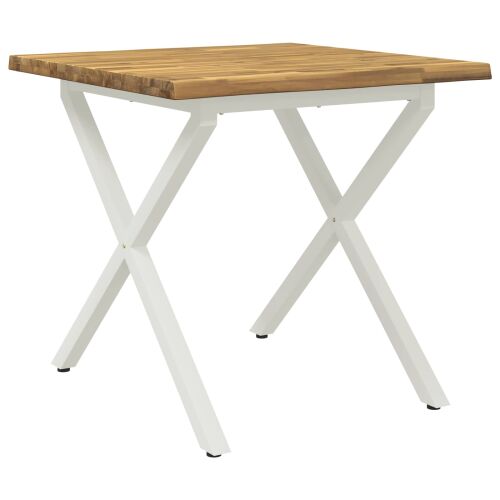 vidaXL Élő élű étkezőasztal 80 x 80 x 75 cm Tömör Akácfa