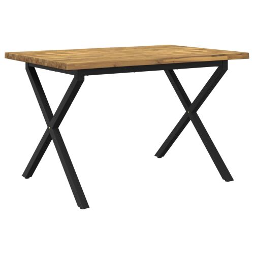 vidaXL Élő élű étkezőasztal 90 x 55 x 75 cm Tömör Akácfa