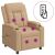 vidaXL Dönthető masszázsfotel Cappuccino 75 x 95 x 100 cm Szövet 182845032