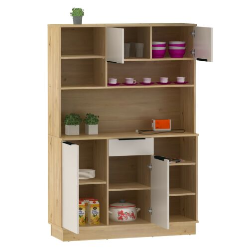 Négyajtós tálaló, artisan tölgy/kasmír, LILIEN TYP 2 183023684 - Tálalószekrény