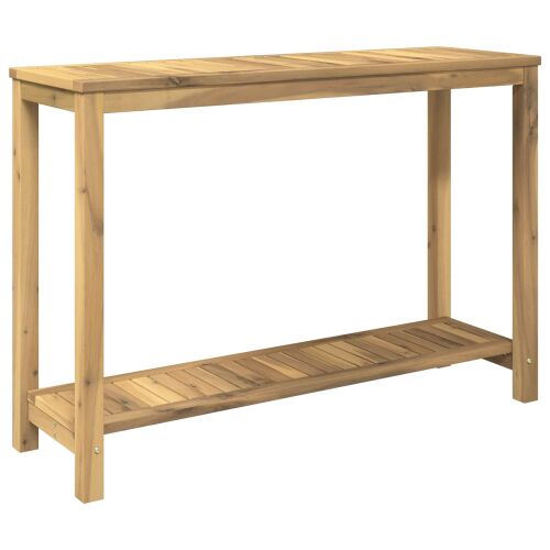 vidaXL Kert oldalsó asztal Fehérre festett 108,5 x 35 x 75 cm 183028014 - Konzolasztal