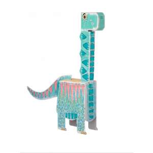 Brontosaurus 3D dinosaur coloring book, Cube Head, build and color, cardboard, 16 x 16 x 18 cm - Activity Book, Coloring