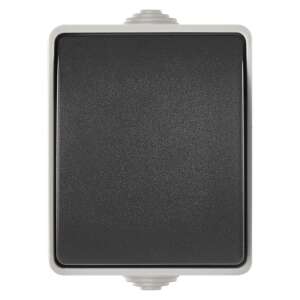 Emos intermediate switch, 250V/10AX, IP54, grey-black - Light Switch