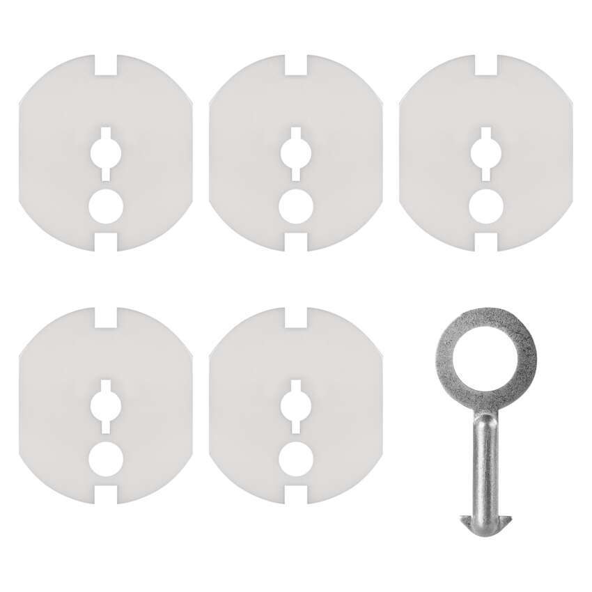 EMOS Biztonsági konnektorvédő 5db + kulcs