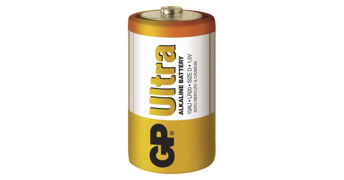 GP Ultra Alkaline battery LR20 (D) 2pcs/foil