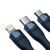 Kabel USB 3 w 1 Baseus Flash Series 2, USB-C + micro USB + Lightning, 100W, 1,5m, niebieski 99448095