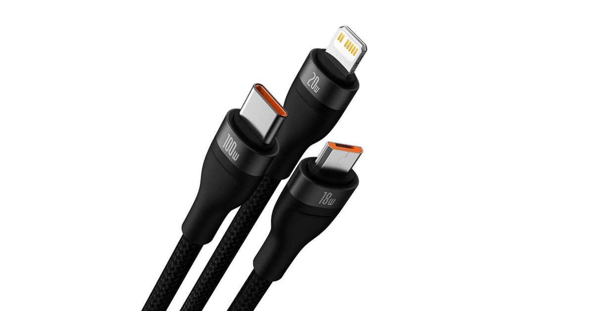 Baseus CAMYS-01 mobile phone cable Black 1 m USB A Micro-USB B