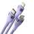 Baseus Flash Series 2 3in1 USB Cable USB-C + micro USB + Lightning 100W 1.5m (CASS030205) #purple 133925860
