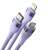 Baseus Flash Series 2 3in1 USB Cable USB-C + micro USB + Lightning 100W 1.5m (CASS030205) #purple 133925860
