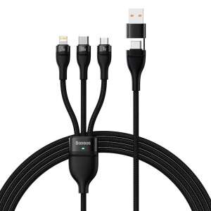 Baseus Flash Series 2 3-in-1 USB Cable with USB-C, Micro USB, and Lightning connectors - Baseus Lightning Cable
