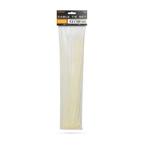 Műanyag kábelkötegelők, 390x4.6 mm, önzáró nejlon, átlátszó, 100 db. 183263140 - Villanyszerelés