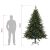 vidaXL műfenyő, 240 cm magasságú, egy 180 cm-es személy mellett méretösszehasonlítás céljából