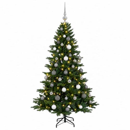 vidaXL Műfenyő gömbökkel 150 cm 150 LED meleg fehér 183266188 - Dekoráció
