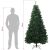 Infografika, amely a vidaXL 210 cm-es műfenyőjének magasságát hasonlítja össze egy 180 cm-es ember magasságával, fehér háttér előtt