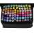 Color chart of 80 piece set of double-ended alcohol markers