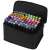 80 piece set of double-ended alcohol markers in a black carrying case