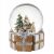 Üveg hógömb Mikulás karácsonyfa zenélő doboz 15cm karácsonyi figura 183361748