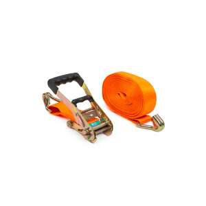 Orange Ratchet Strap 6m x 38mm - 1000kg Capacity - Transportation and Lifting Equipment