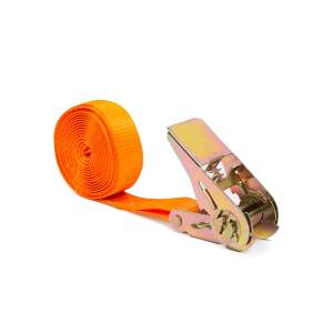 Orange Ratchet Tie Down Strap, 5 meters long, 500 kg breaking strength - MNC
