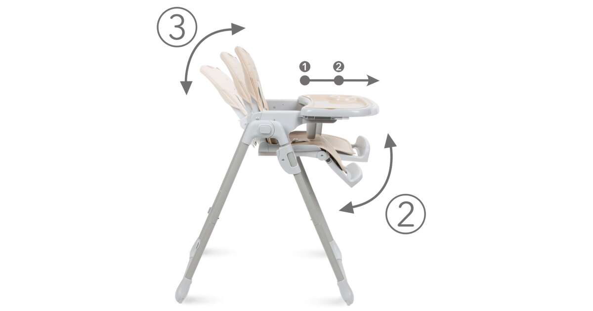 Kidwell Beno multifunctional high chair with tilting backrest #beige 46032354