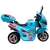Kék elektromos motorkerékpár gyerekeknek, 6V, M6 modell, oldalsó nézet
