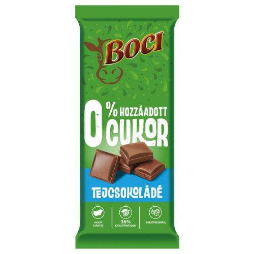 BOCI TEJCSOKOLÁDÉ HOZZÁADOTT CUKOR NÉLKÜL ÉDESÍTŐSZERREL 90G 183706798 - Édesség