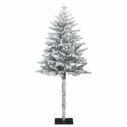 vidaXL 180 cm-es műfenyő csukl#ős #!!gakkal #!!s h#œ!!d#œ!!vel, feh#œr h#œtt#œr#őn - Dekoráció