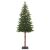vidaXL 120 cm-es műfenyő, díszítés nélkül, realisztikus zöld ágakkal és barna törzzsel, fehér háttéren