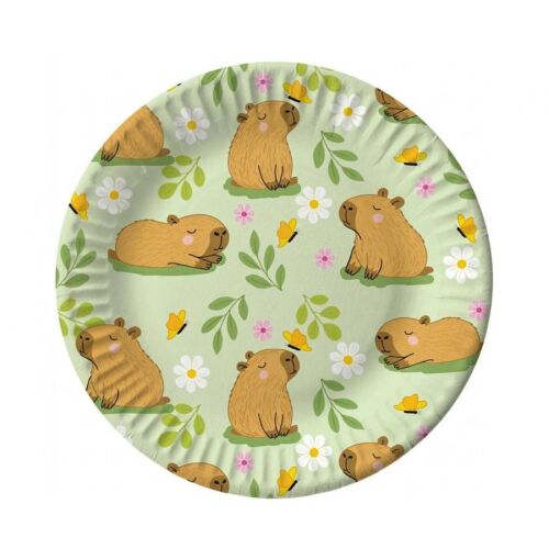 Kapibara Meadow papírtányér 6 db-os 18 cm