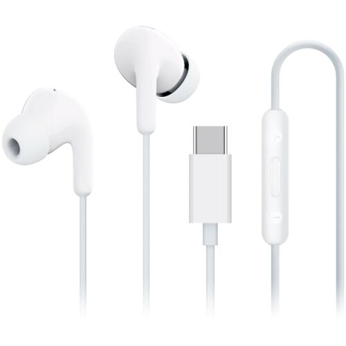 Fülhallgató mikrofonnal Xiaomi M2413E1, 12,4 mm, Kábeles, USB-C, Kábelvezérlés, IP54, Fehér