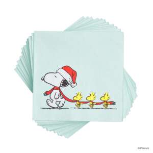 PEANUTS papír szalvéta, Santa Snoopy, 20 darab, újrahasznosított papírból - Szalvéta