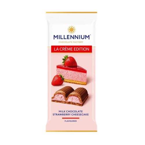 Millenium tejcsoki epres-sajttortás 100g