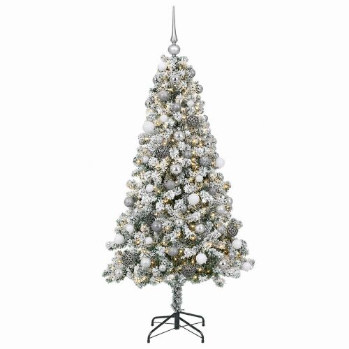 vidaXL műfenyő karácsonyfa díszgömbökkel 240 cm 300 LED-del 183934509 - Szezonális dekoráció