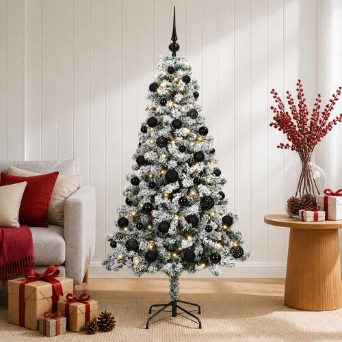 vidaXL műfenyő karácsonyfadíszekkel 150 cm 150 LED 183936446 - Dekoráció