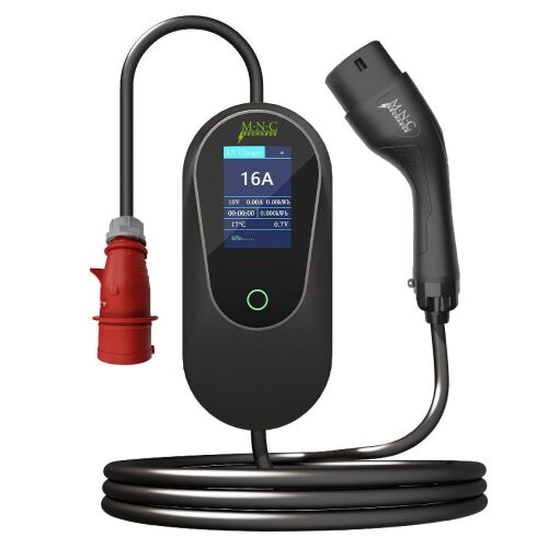 Elektromos autó töltőállomás táskával - evse type2 - 5 m - max. 11 kw - 3 x 16a - 400v ac 184016566 - Autós kiegészítő