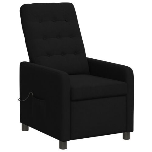 vidaXL Dönthető masszázsfotel Fekete 65 x 93 x 102 cm Szövet