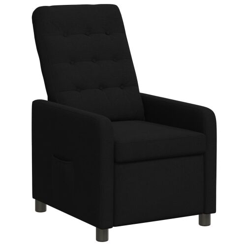 vidaXL Fotel ágy Fekete 65 x 93 x 102 cm Szövet 184026542 - Fotel