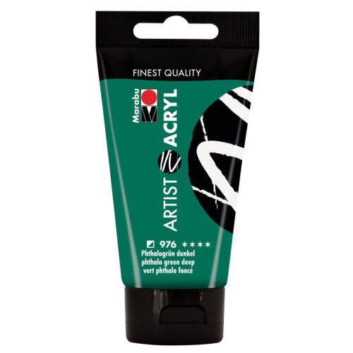Marabu Artist Acryl - ftalo mélyzöld 976, 75 ml