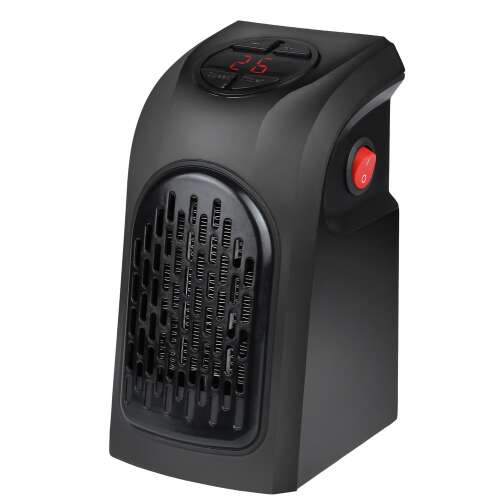 Mini Heater elektromos hősugárzó, 400W, Fekete