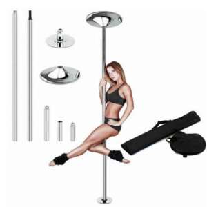 Brit&club Pole Dance rúd STH-T432R57 tartozékokkal és egy nő bemutató pózzal - Alakformálás