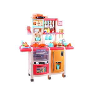 Multifunkcionális játékkonyha hang- és fényhatásokkal, rengeteg kiegészítővel és beépített mosogatógéppel -Rózsaszín színben 46061388 Babakonyhák & Játékkonyhák