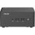 ASUS NUC 15 Pro mini PC elölnézet USB portokkal, bekapcsoló gombbal és 20G USB-C csatlakozóval